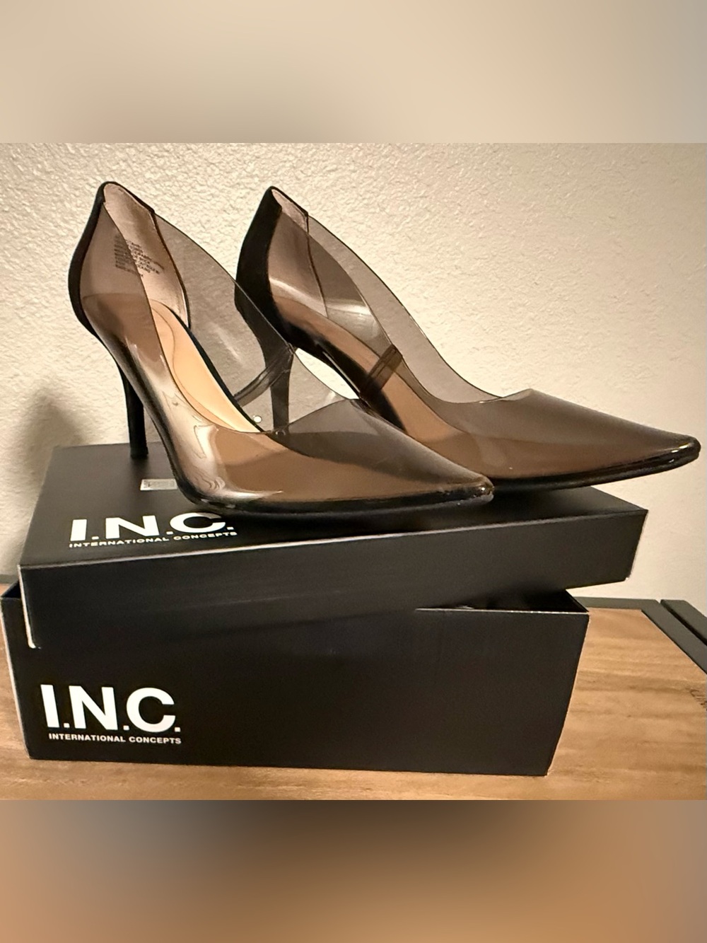 INC International Concepts Sheer Smoke Pointed-Toe Pumps